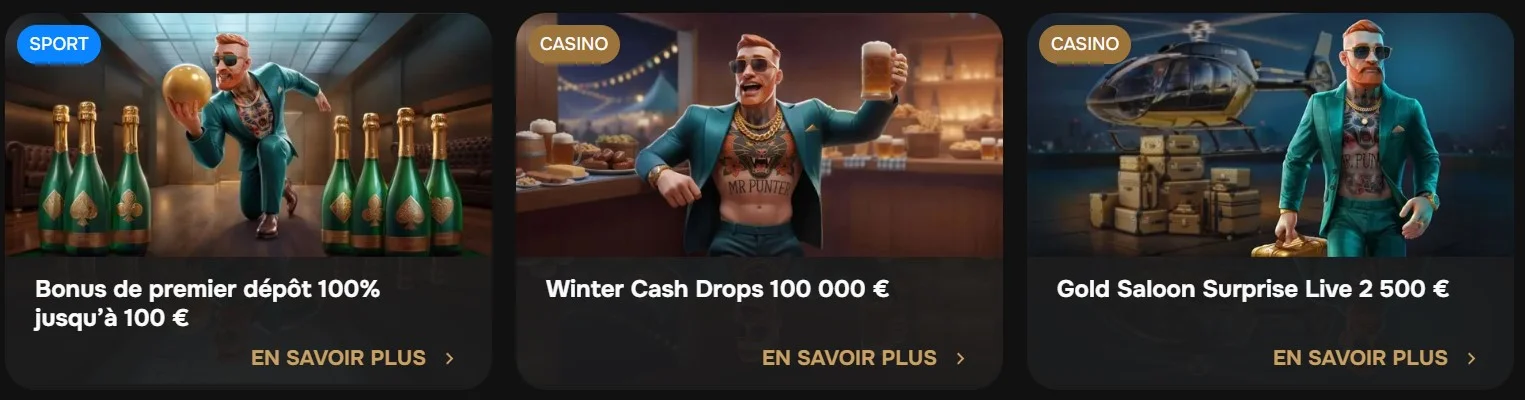 Bonus et promotions MrPunter Casino